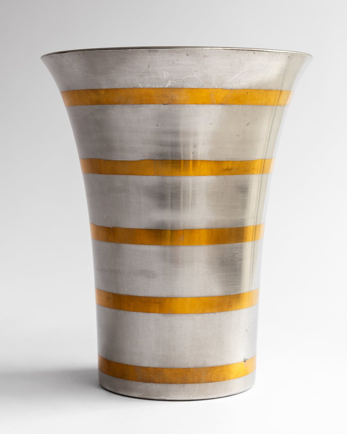 Pewter and Brass Vase