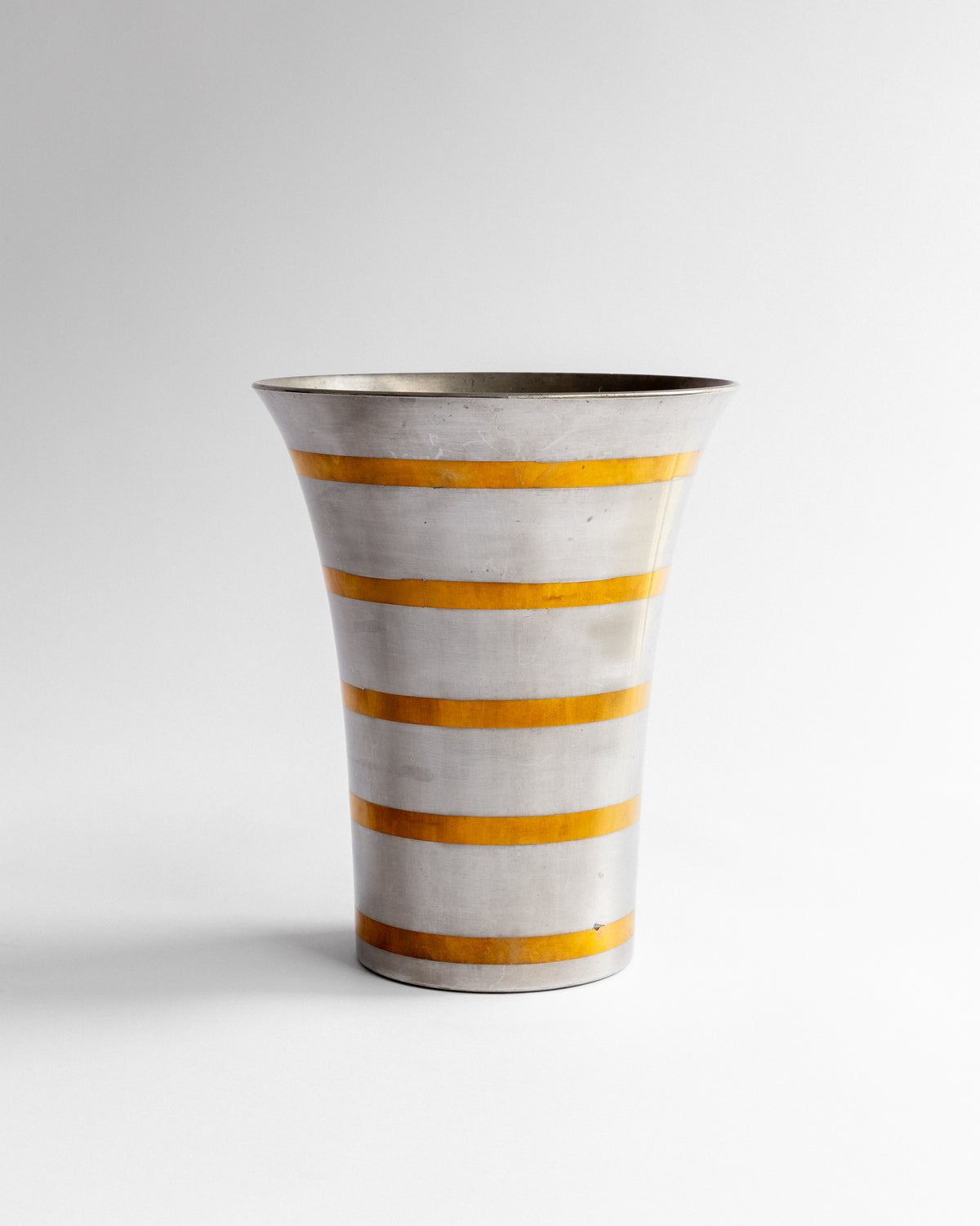 Pewter and Brass Vase