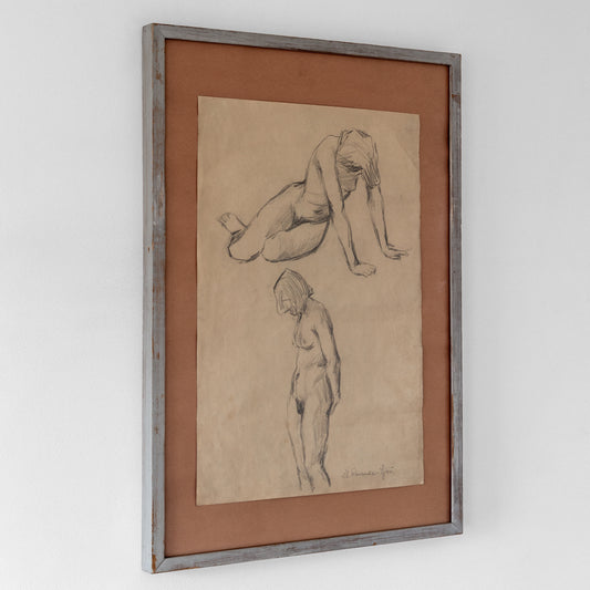 1940s Nude Drawing Study I