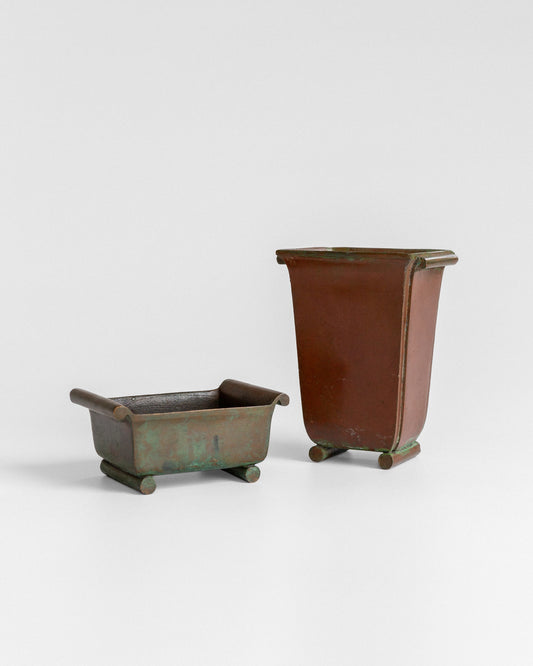 Patinated Bronze Vessel Set