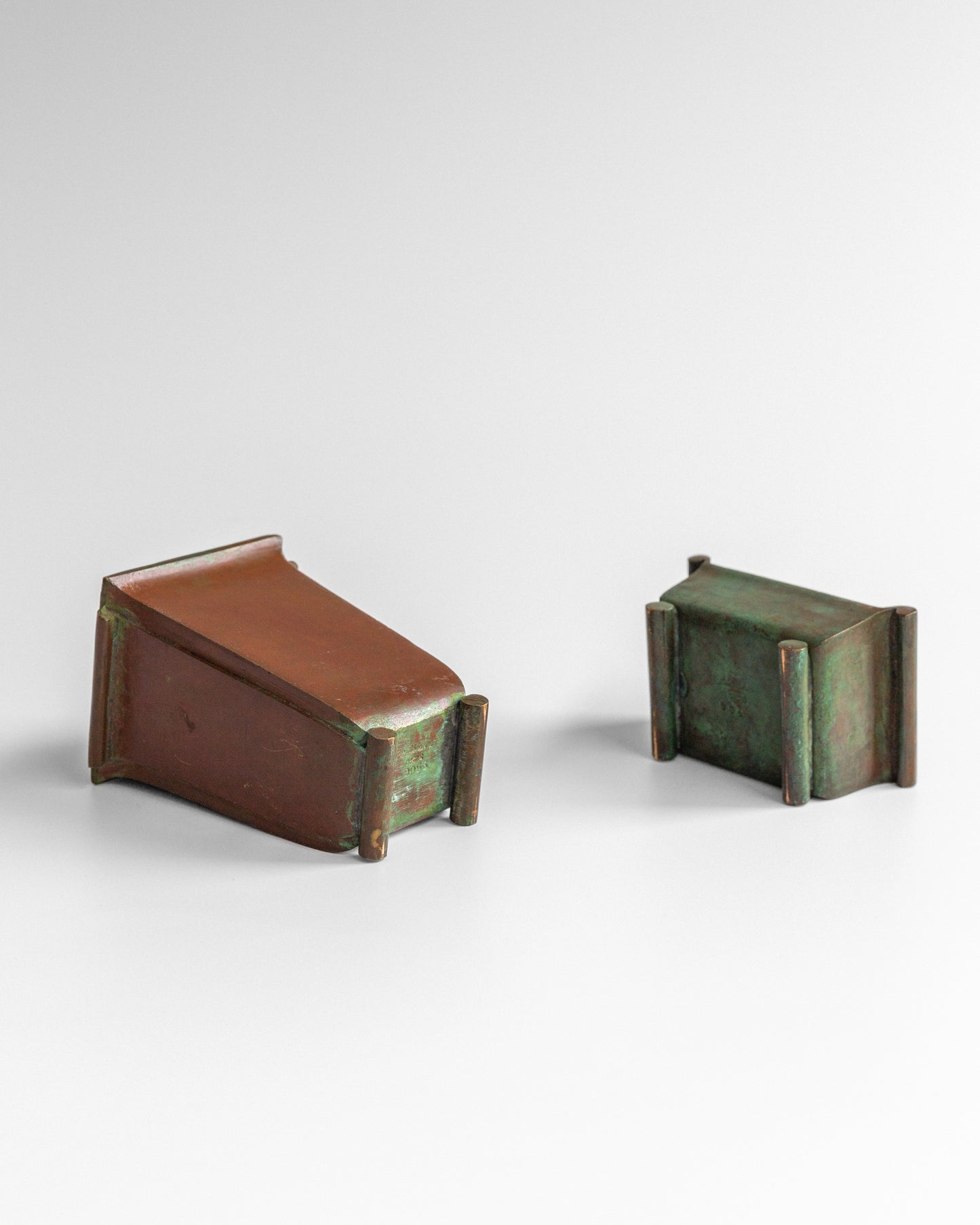 Patinated Bronze Vessel Set