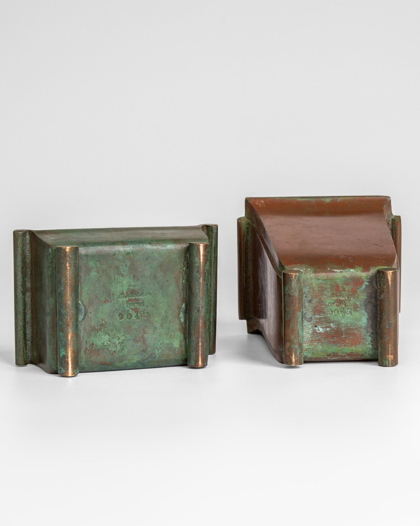 Patinated Bronze Vessel Set