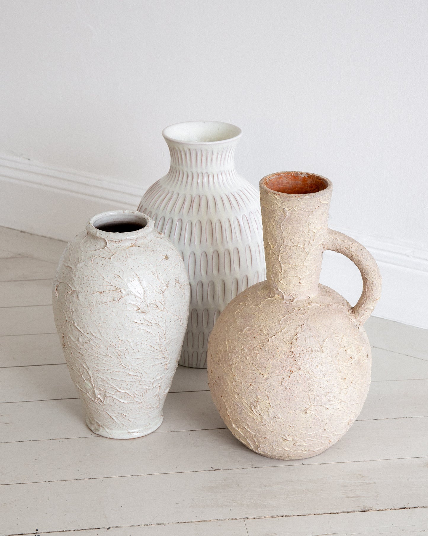 Large Textured Floor Vase