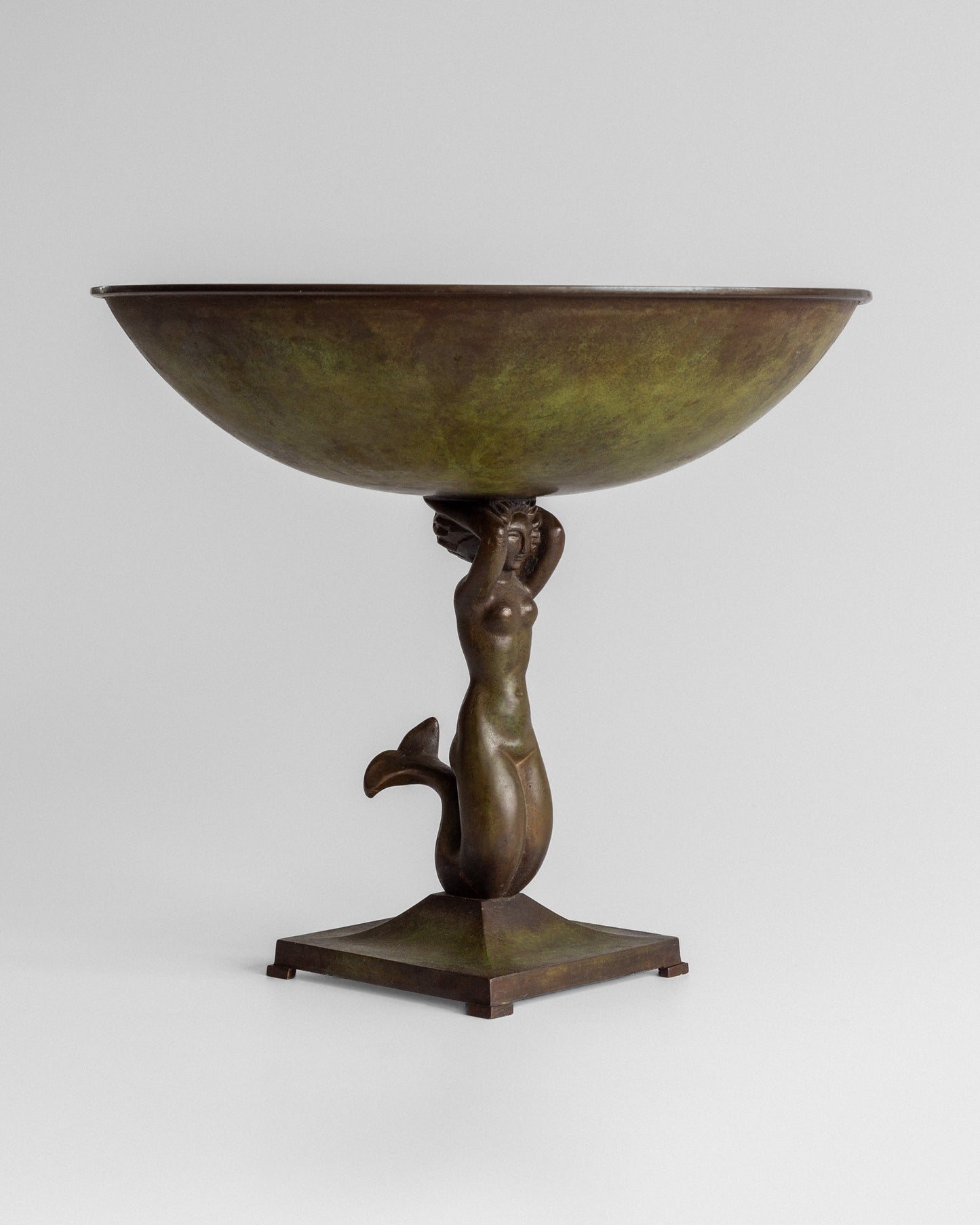 Bronze Bowl with Mermaid