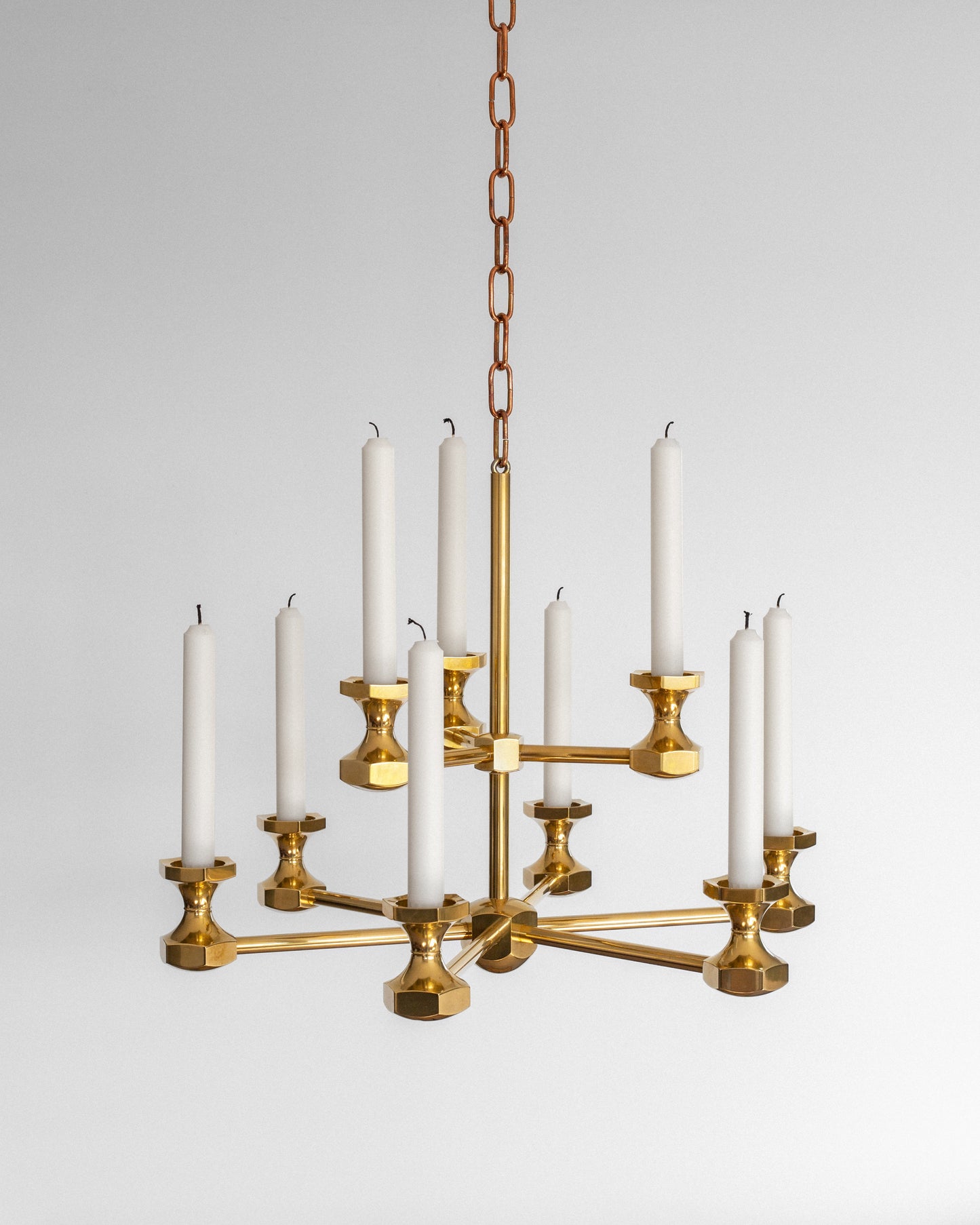 Brass Candle Chandelier