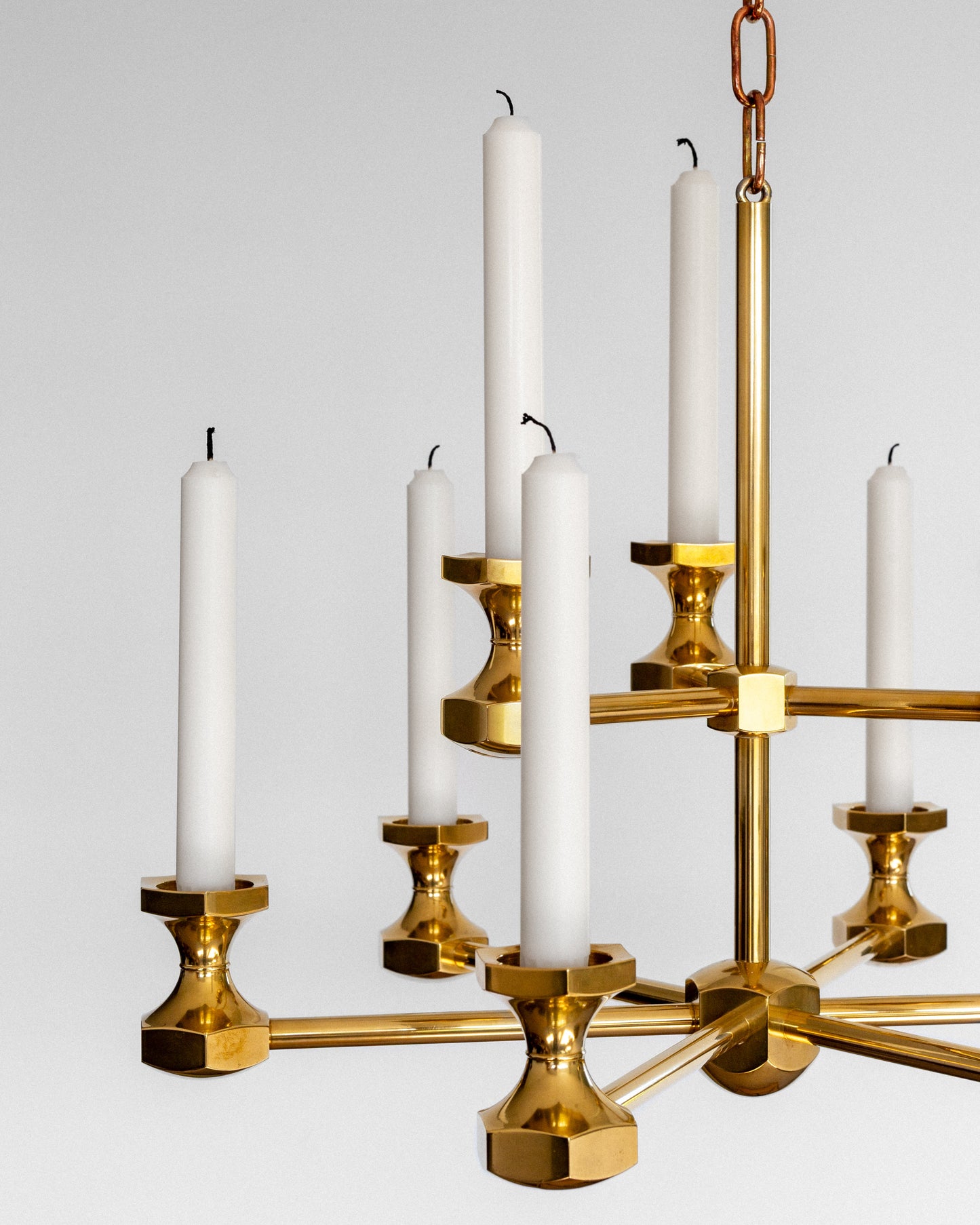 Brass Candle Chandelier