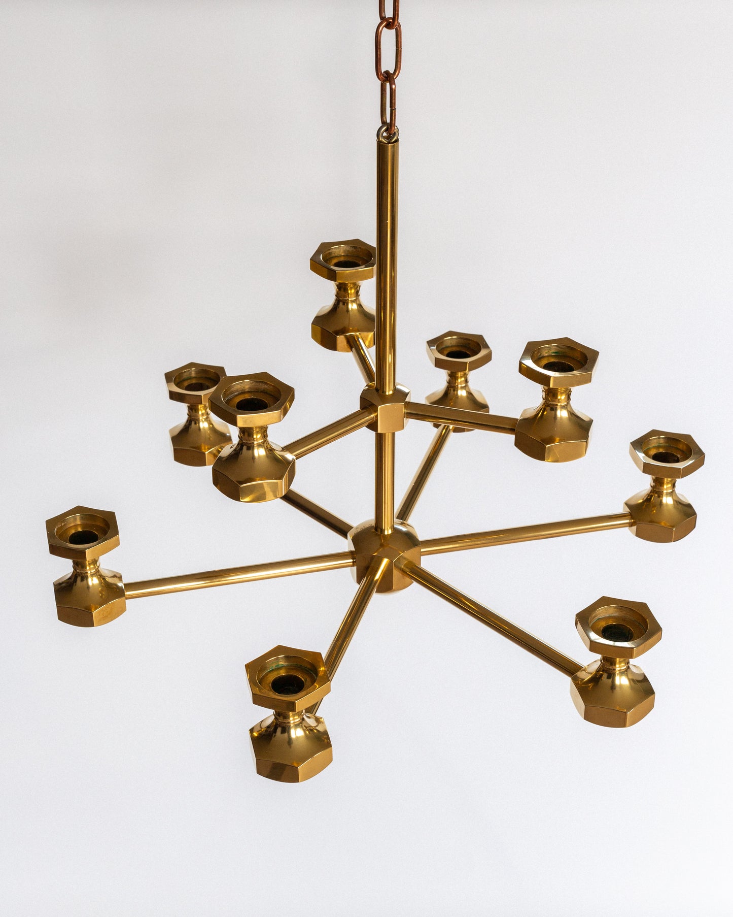 Brass Candle Chandelier
