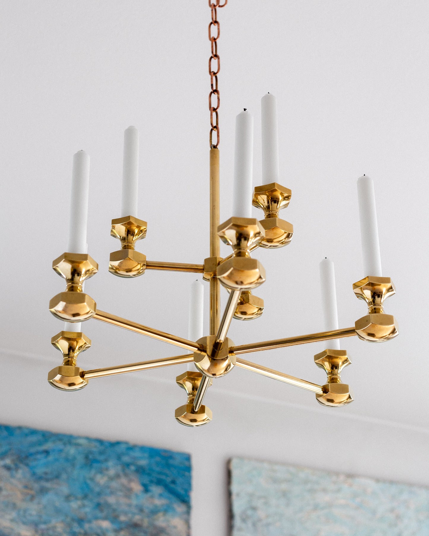 Brass Candle Chandelier