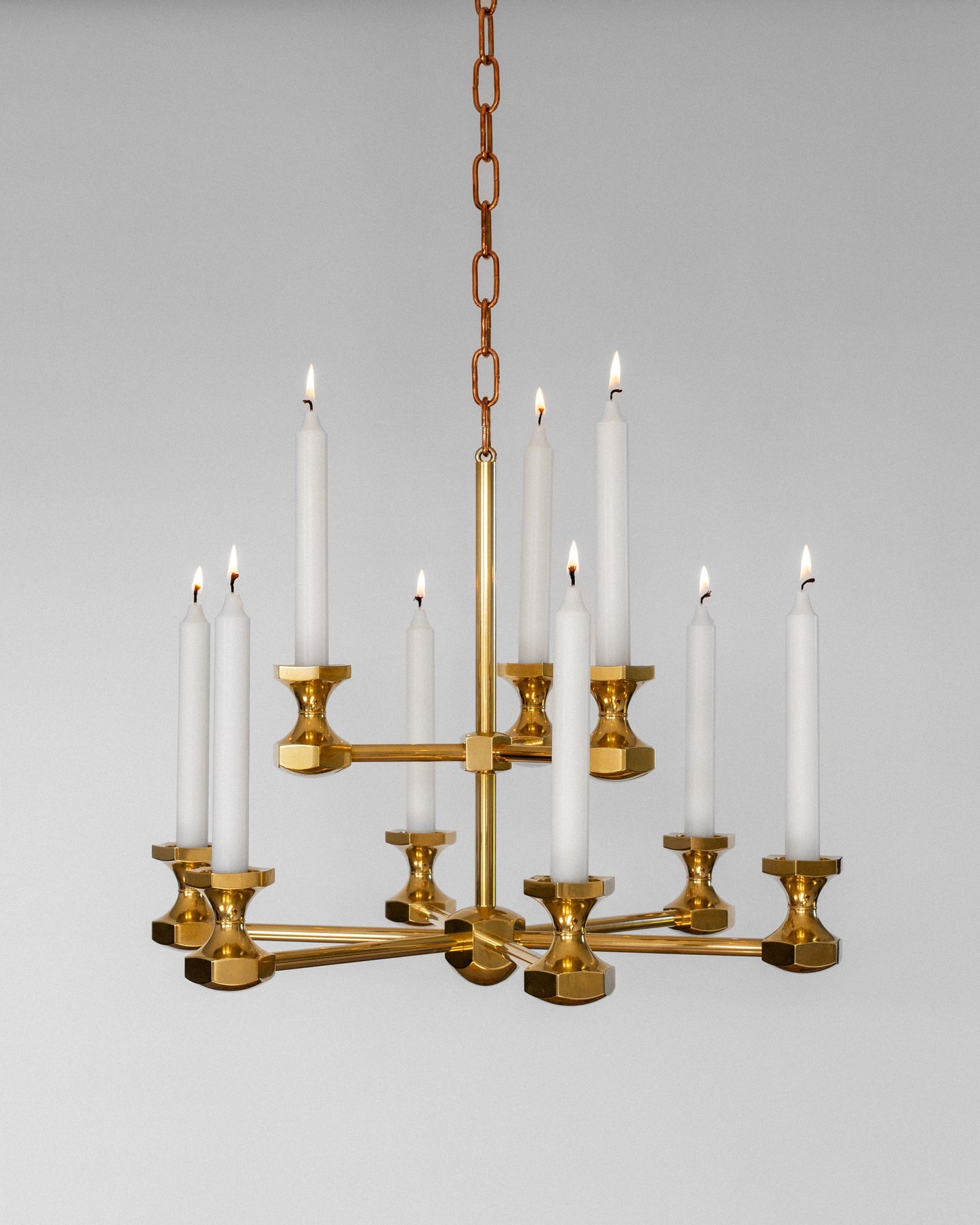 Brass Candle Chandelier